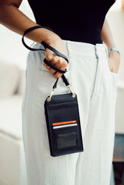 AVA  - Crossbody Phone Bag (Black)