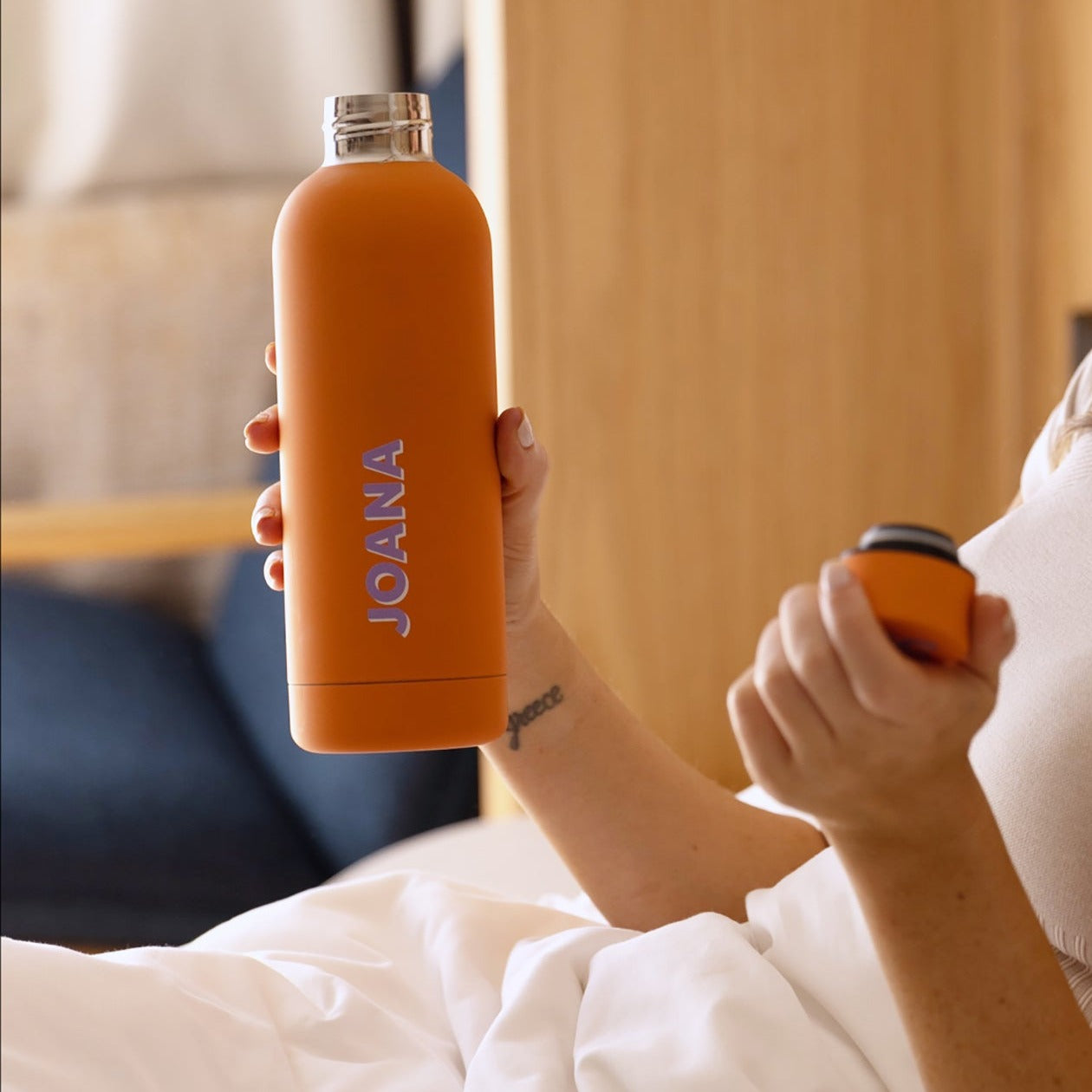 Personalised Eco Orange Water Bottle (500 ml)