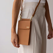 AVA  - Crossbody Phone Bag (Brown)