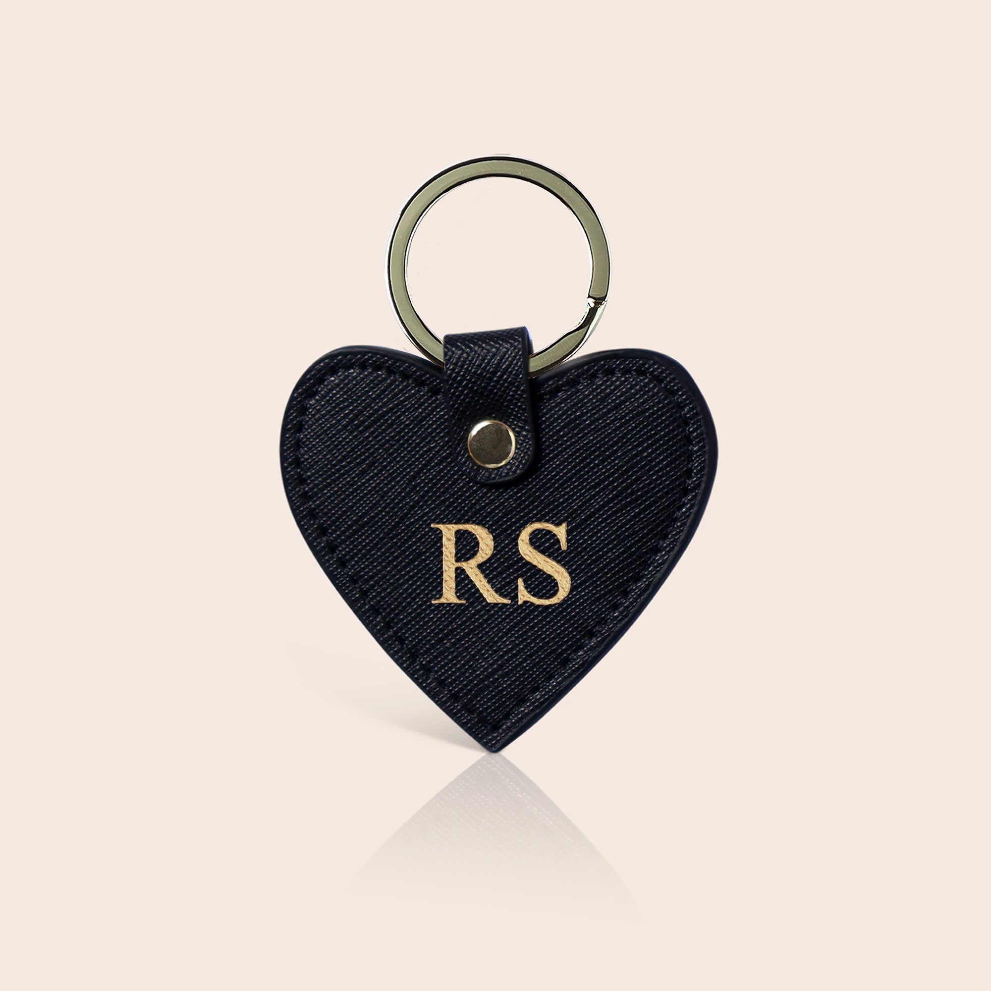 Heart Keyring Black