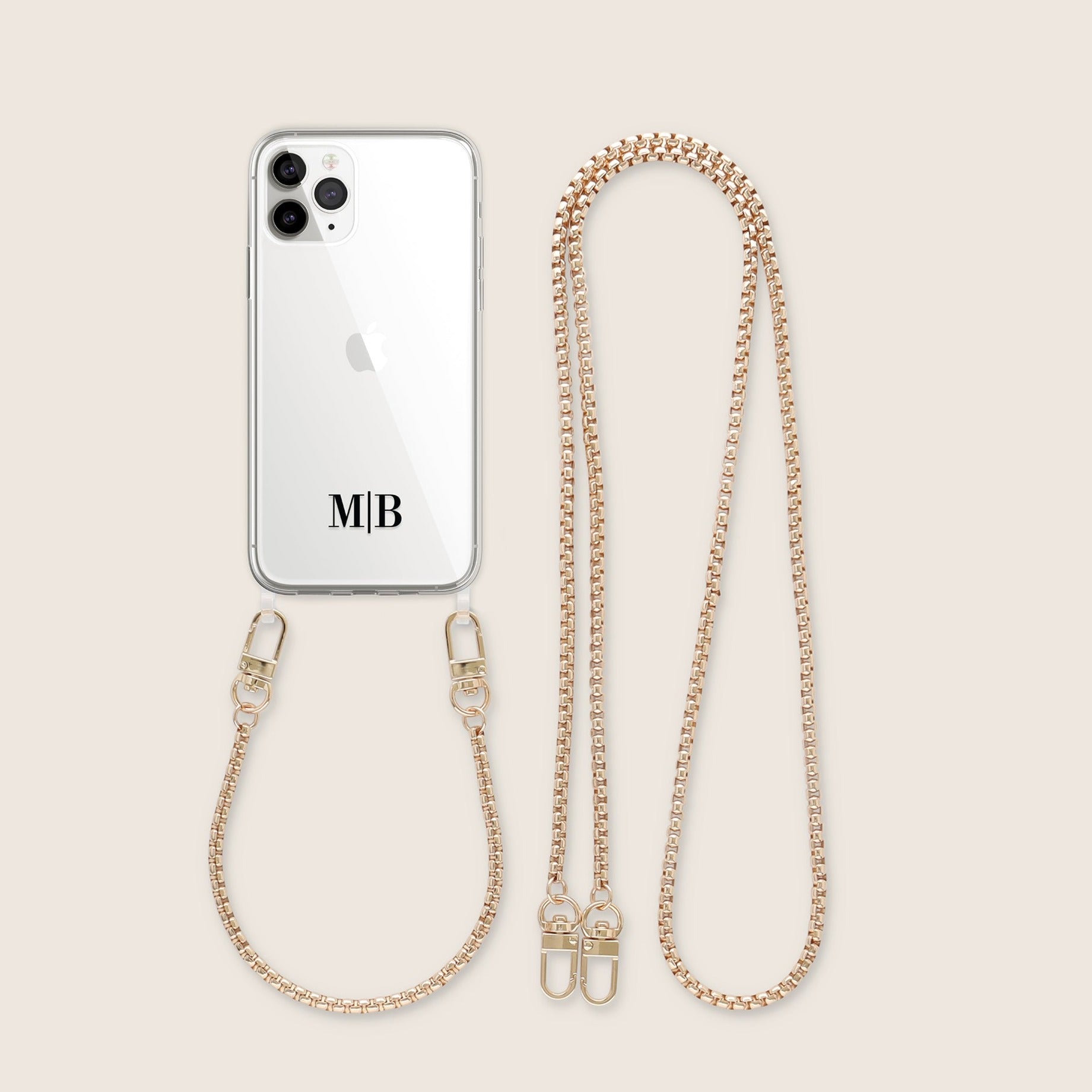 Clear Case Minimalist with Gold Strap Set