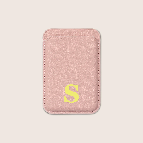 MagSafe Cardholder Pink - Initials